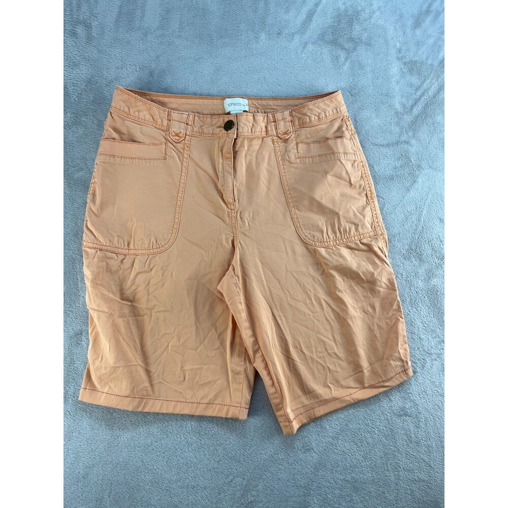 Chico's Shorts Women's Size 1 (Short) Orange Chino Casual